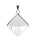 Small Quartz Pyramid Pendant in Silver Plating