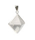 Small Quartz Pyramid Pendant in Silver Plating