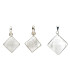Small Quartz Pyramid Pendant in Silver Plating