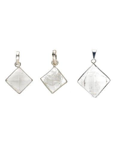 Small Quartz Pyramid Pendant in...