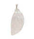 Pendentif feuille de quartz rose