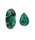Cabochon de chrysocolle et de malachite