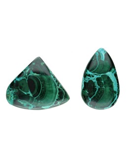 Chrysocolla and Malachite cabochon