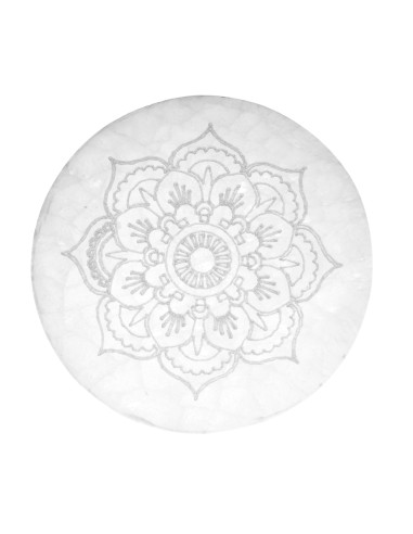 Plaque Mandala circulaire en sélénite