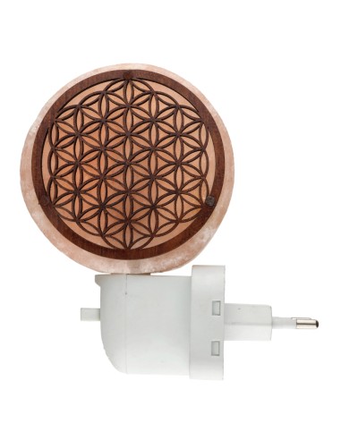 Lampe de sel Fleur de vie avec douille