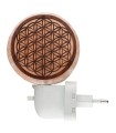 Lâmpada de sal Flower of Life com casquilho