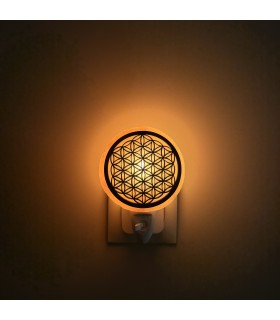 Lampe de sel Fleur de vie avec douille