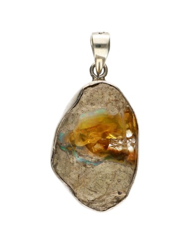 Rough Opal Pendant in 925 Sterling...