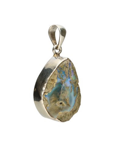 Colgante di Opale in Bruto in Argento...