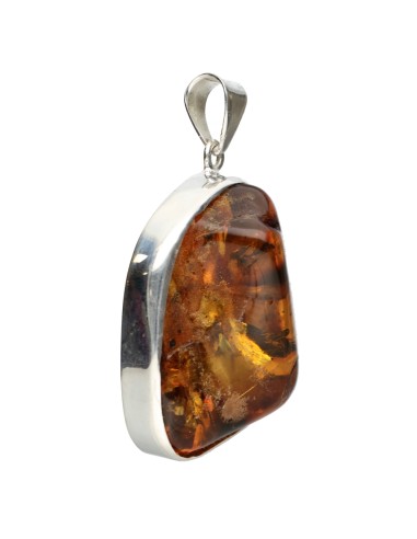 Ciondolo in ambra in argento sterling...