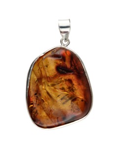 Amber Pendant in Sterling...