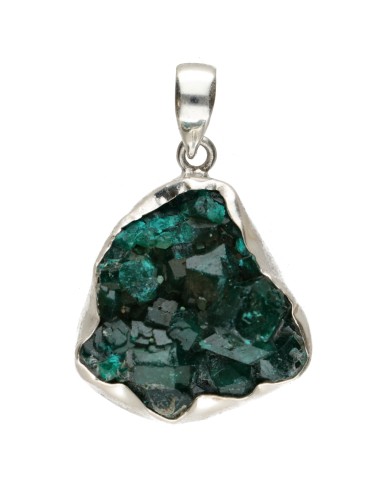Pendentif dioptase en argent 925 (15T)