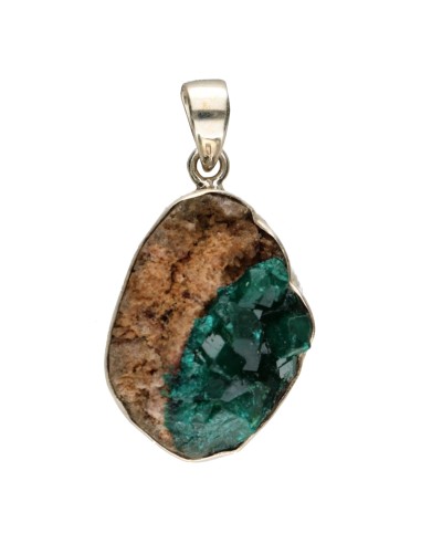 Pingente Dioptase em Prata de Lei 925...