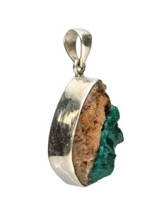 Dioptase pendant in 925... 2