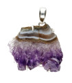 Pendentif Druse en améthyste en argent 925 (33T)