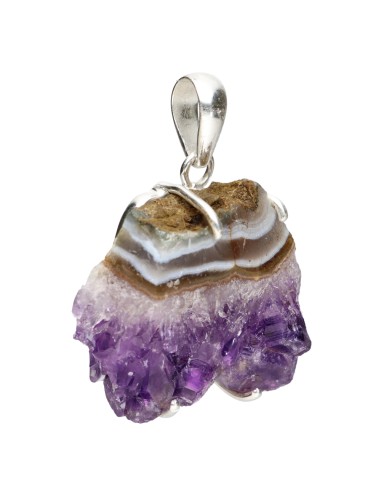 Amethyst Druse Pendant in 925...