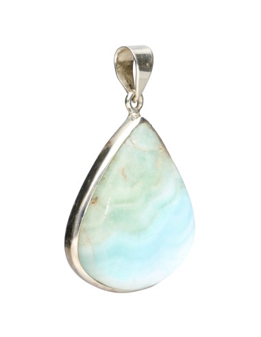 Colgante di Aragonito Blu in Argento...