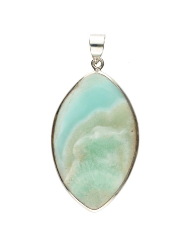 Colgante di Aragonito Blu in Argento...