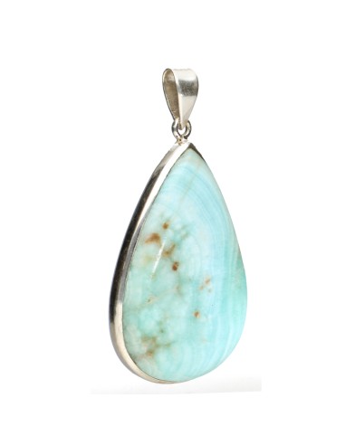 Blue Aragonite Pendant in Sterling...
