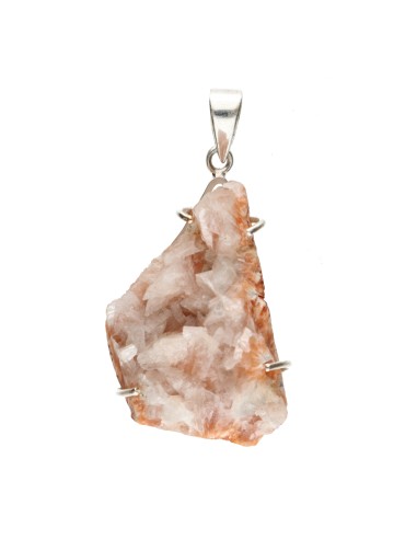 Colgante de Zeolita Naranja en Plata...