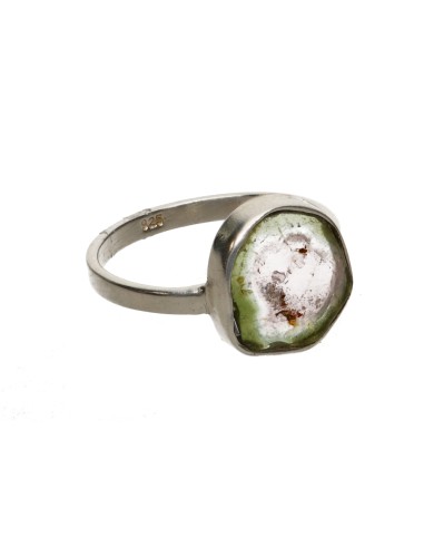 Anillo de Turmalina Sandía en Plata...