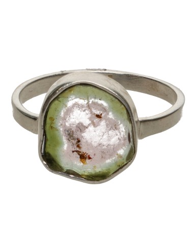 Watermelon Tourmaline Ring in 925...