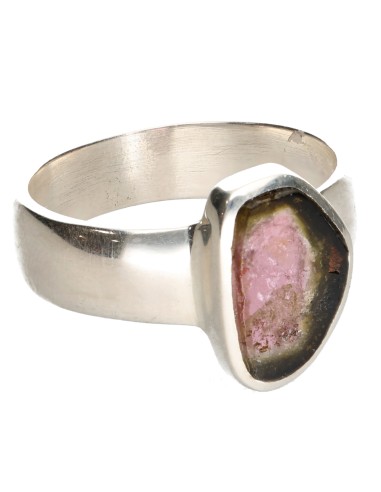 Watermelon Tourmaline Ring in 925...