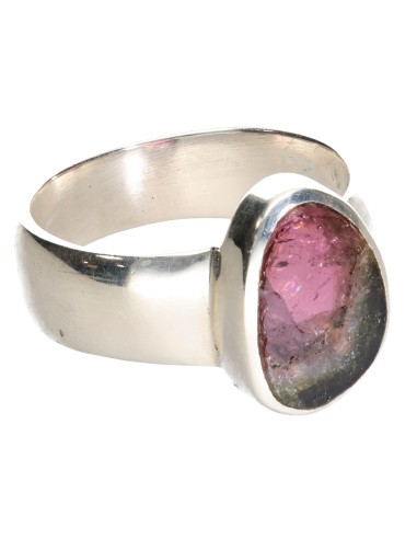 Watermelon Tourmaline Ring in 925...