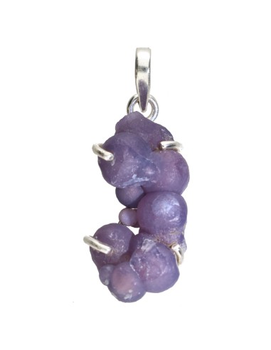Grape Agate Pendant in 925 Sterling...
