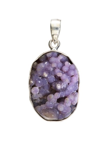 Grape Agate Pendant in 925 Sterling...