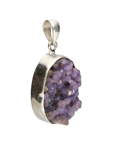 Grape Agate Pendant in 925 Sterling...