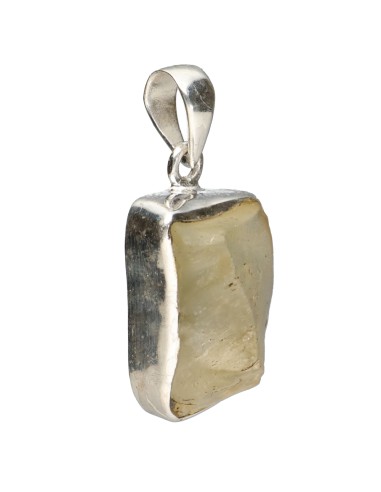 Colgante de Tectita de Libia en Plata...