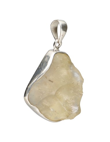 Pendentif Tektite de Libye en argent...