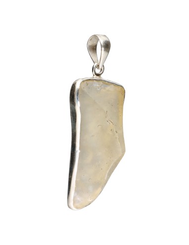 Pendentif Tektite de Libye en argent...