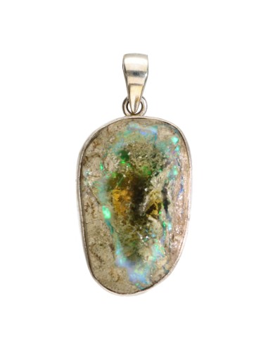Rough Opal Pendant in 925 Sterling...