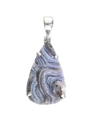Crystalized Chalcedony Pendant in 925...