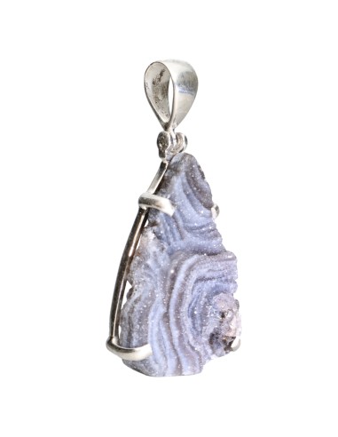 Crystalized Chalcedony Pendant in 925...