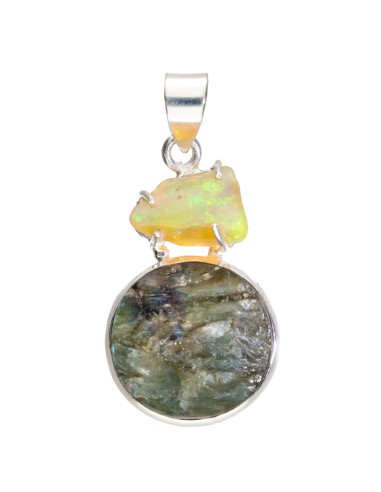 Colgante di Labradorite in Bruto con...
