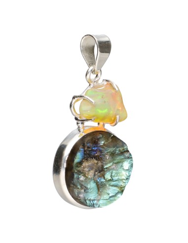 Colgante di Labradorite in Bruto con...