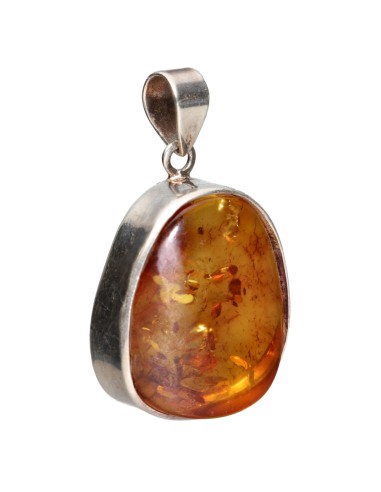 Amber Pendant in Sterling Silver 925...