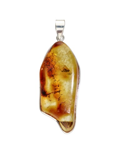 Amber Pendant in 925 Sterling Silver...