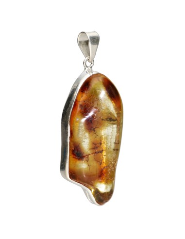 Amber Pendant in 925 Sterling Silver...