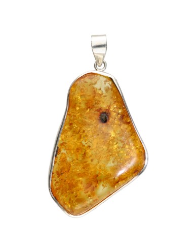 Colgante di Ambra in Argento Sterling...