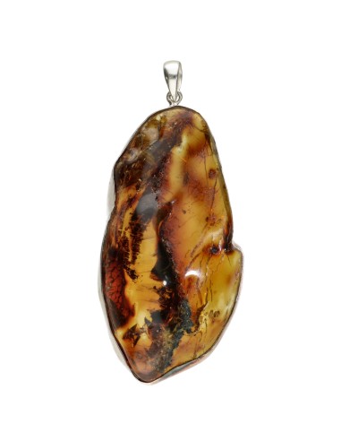 Pendentif d'ambre en argent 925 (98T)