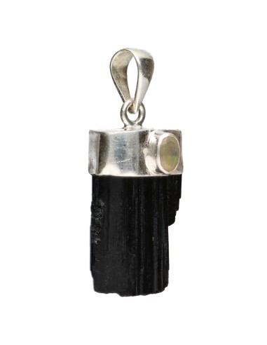 Colgante de Turmalina Negra con Ópalo...