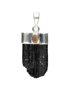 Black Tourmaline with Opal...