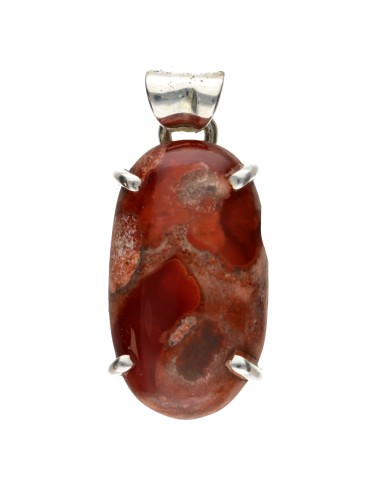 Pendentif en opale de feu en argent...