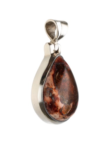 Fire Opal Pendant in Sterling Silver...