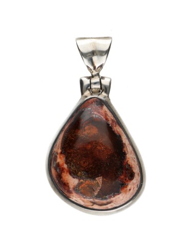 Fire Opal Pendant in Sterling Silver...