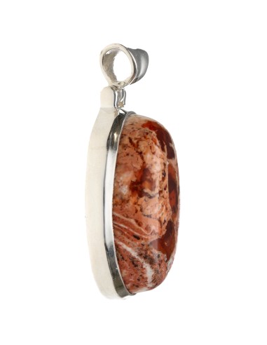 Pendentif en opale de feu en argent...